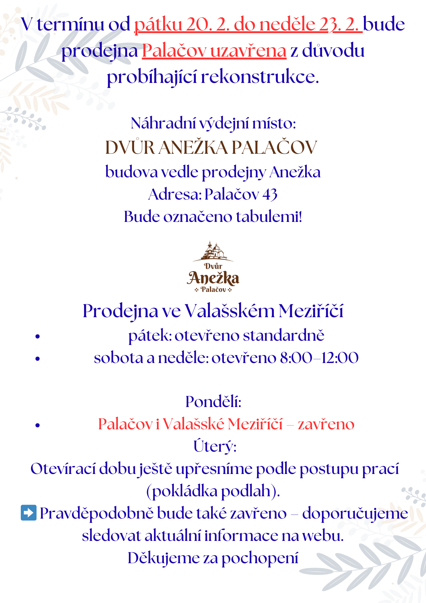 Obnovení provozu po rekonstrukci od 14.1.2026 (2)